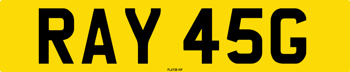 RAY 45G Number Plate