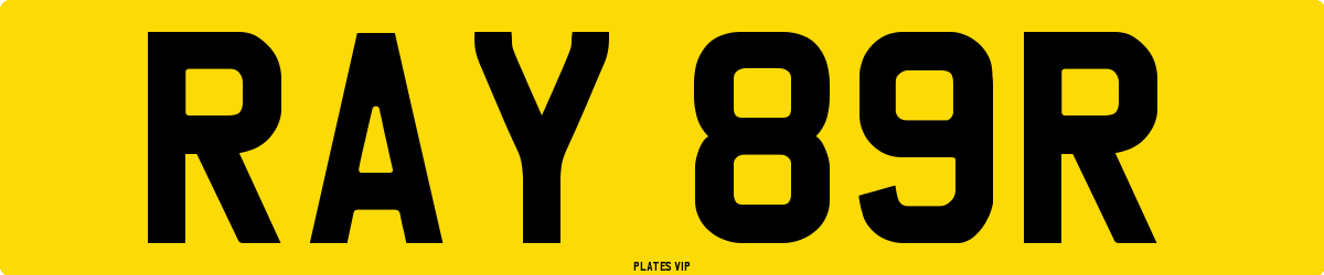 RAY 89R Number Plate