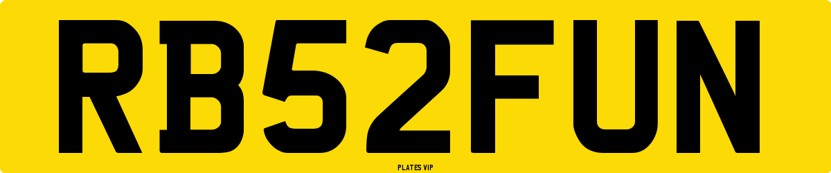 RB 52 FUN Number Plate