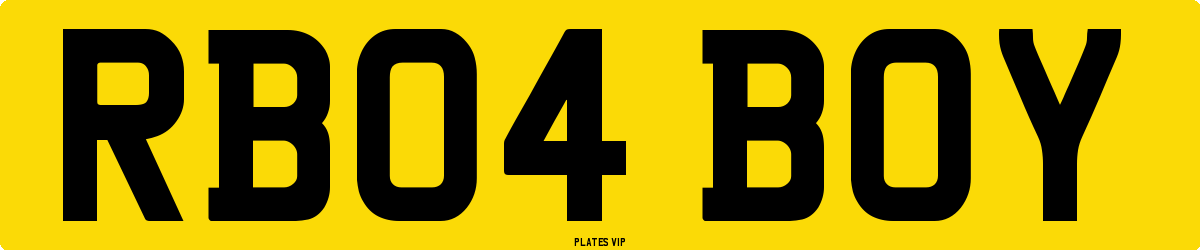 RB04 BOY Number Plate