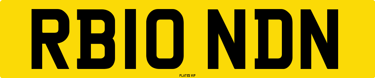 RB10 NDN Number Plate