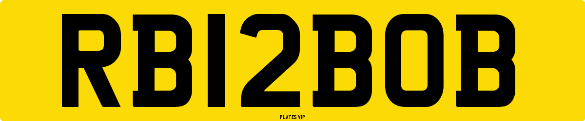 RB12BOB Number Plate