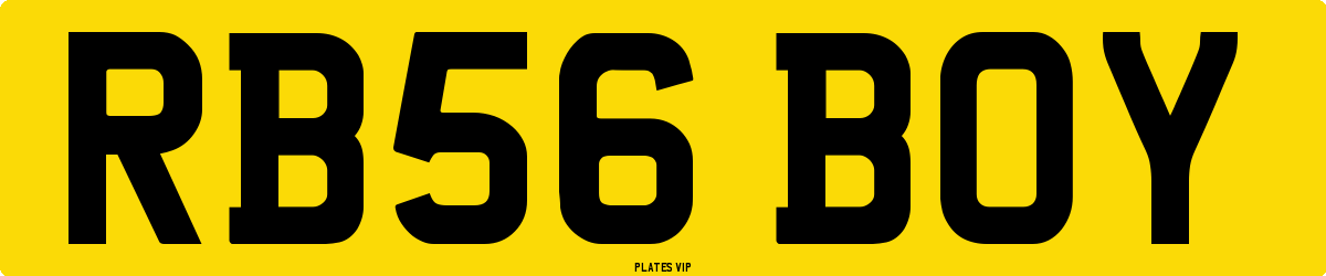 RB56 BOY Number Plate