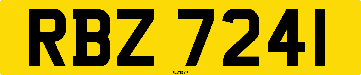 RBZ 7241 Number Plate