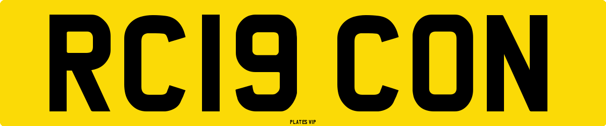 RC19 CON Number Plate