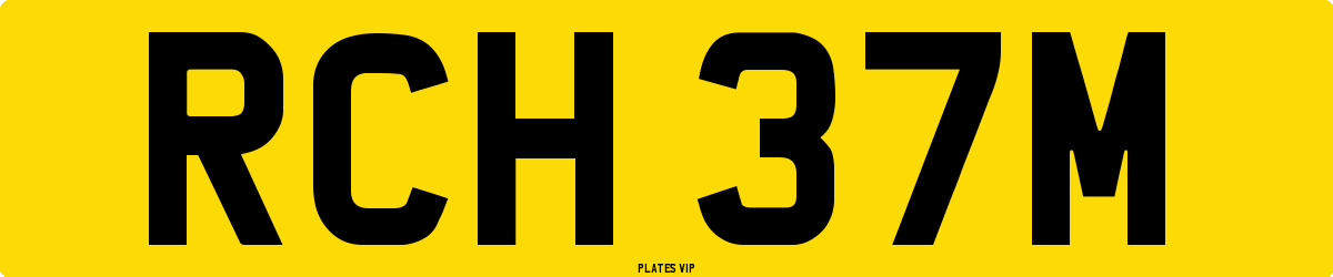 RCH 37M Number Plate