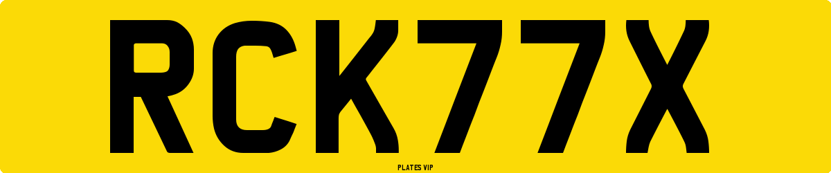 RCK77X Number Plate