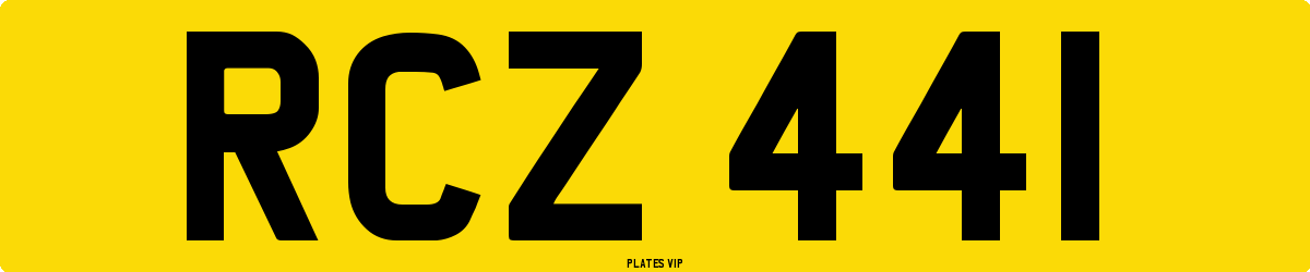 RCZ 441 Number Plate