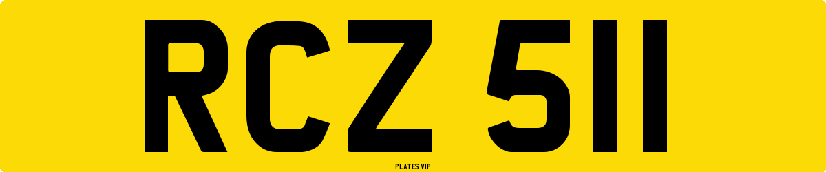 RCZ 511 Number Plate