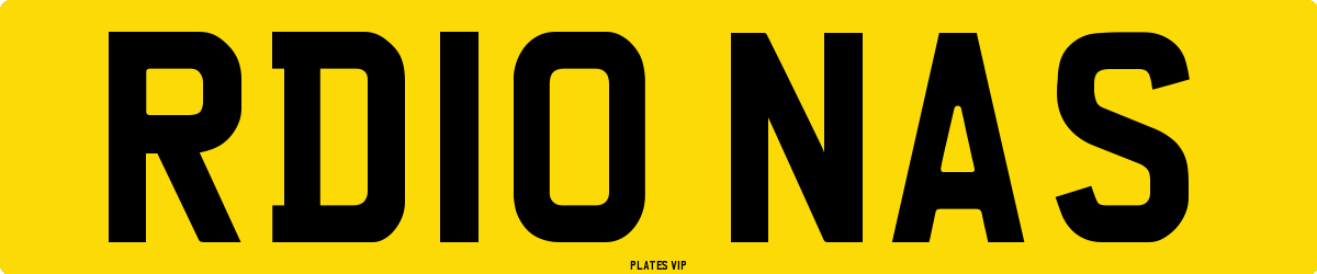 RD10 NAS Number Plate