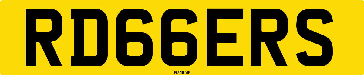 RD66ERS Number Plate