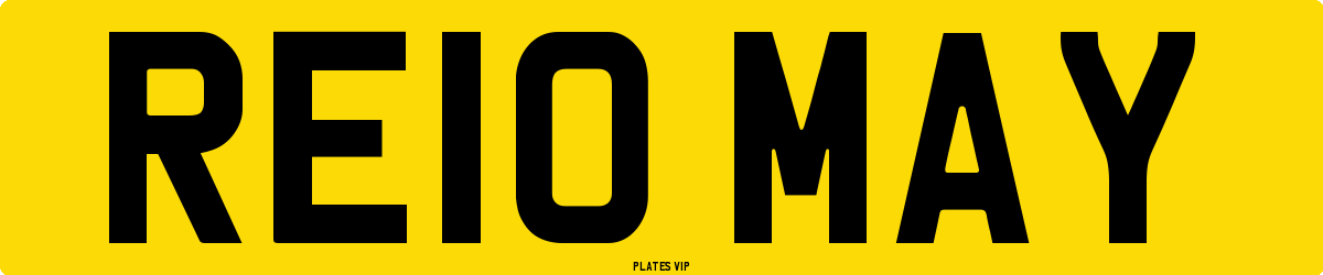 RE10 MAY Number Plate