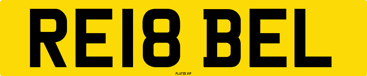 RE18 BEL Number Plate