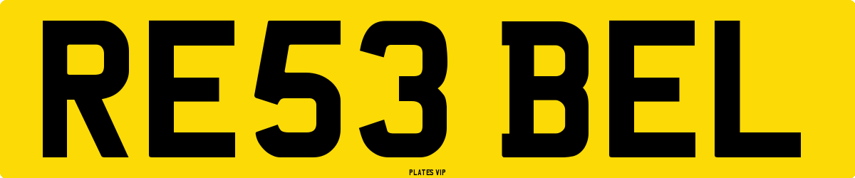 RE53 BEL Number Plate