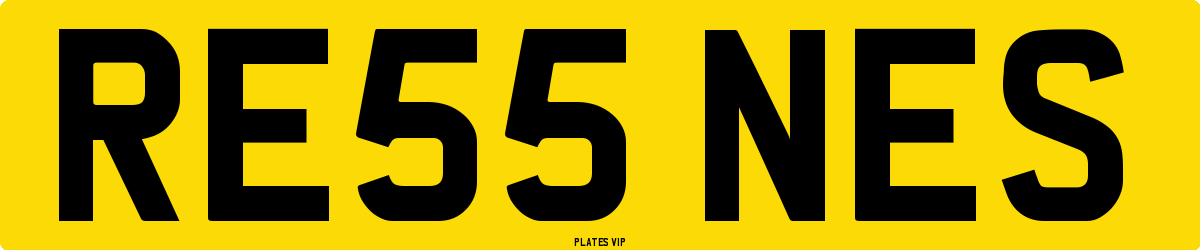 RE55 NES Number Plate