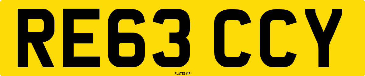 RE63 CCY Number Plate