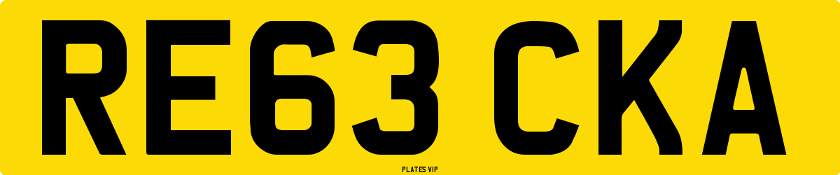 RE63 CKA Number Plate