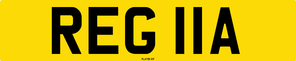 REG 11A Number Plate