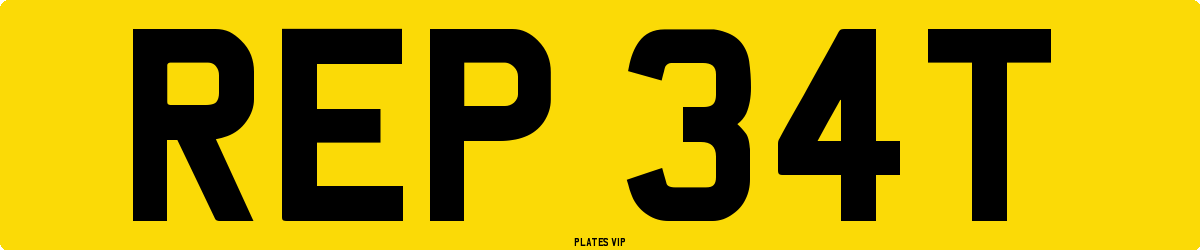 REP 34T Number Plate