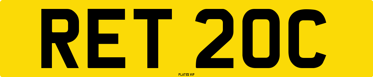 RET 20C Number Plate