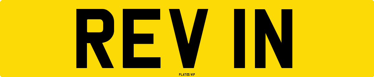 REV 1N Number Plate