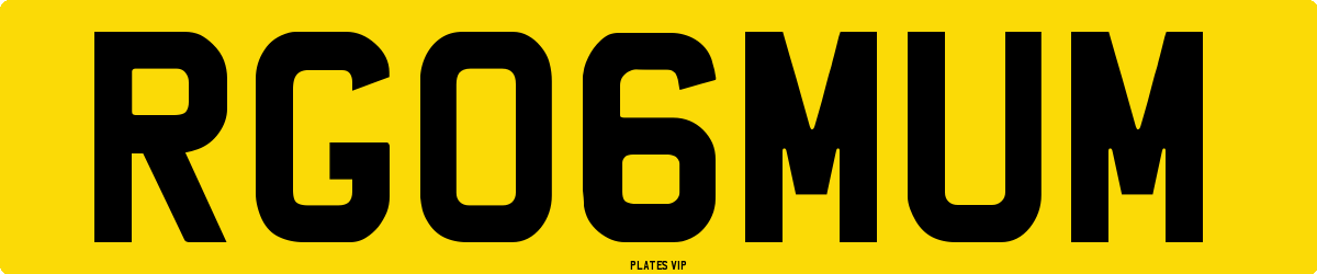 RG 06 MUM Number Plate