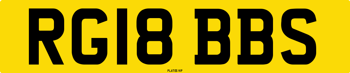 RG18 BBS Number Plate