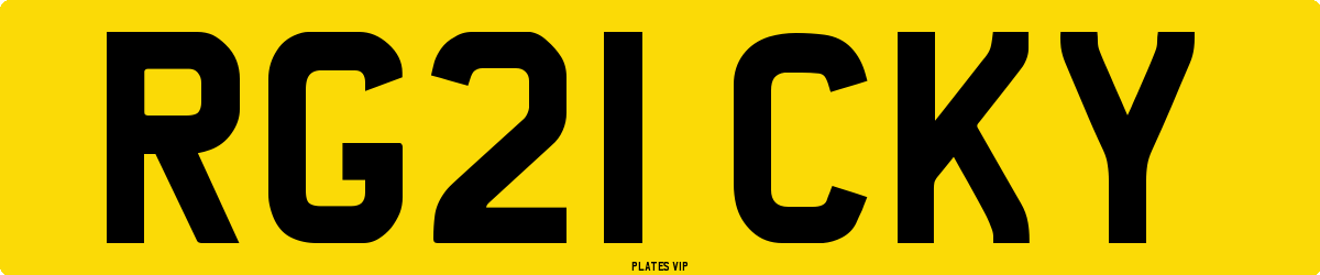RG21 CKY Number Plate
