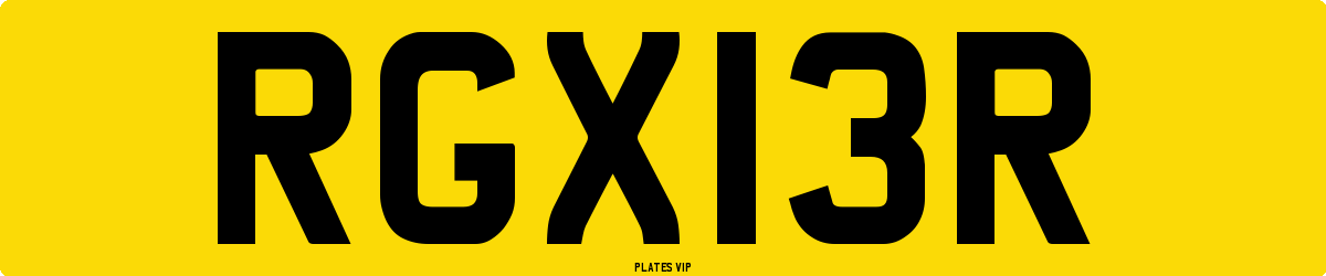 RGX13R Number Plate