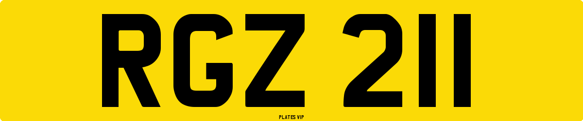 RGZ 211 Number Plate