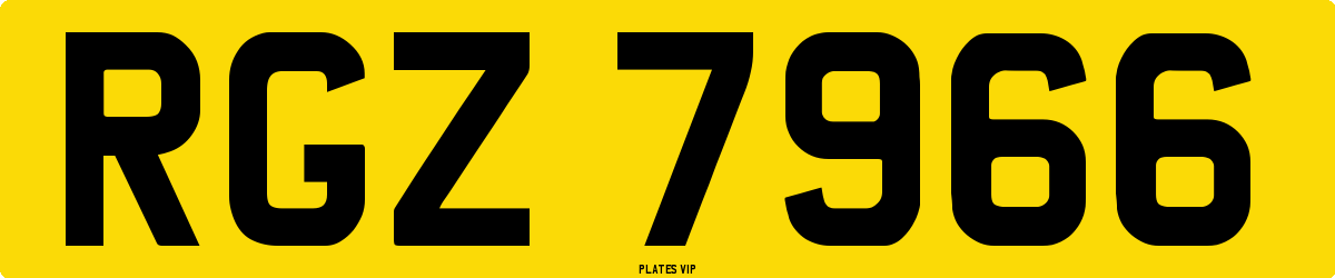 RGZ 7966 Number Plate