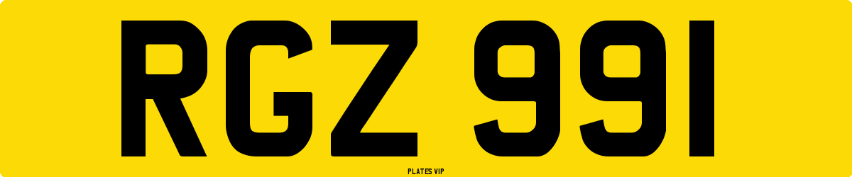 RGZ 991 Number Plate