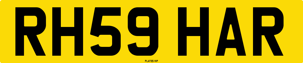 RH59 HAR Number Plate