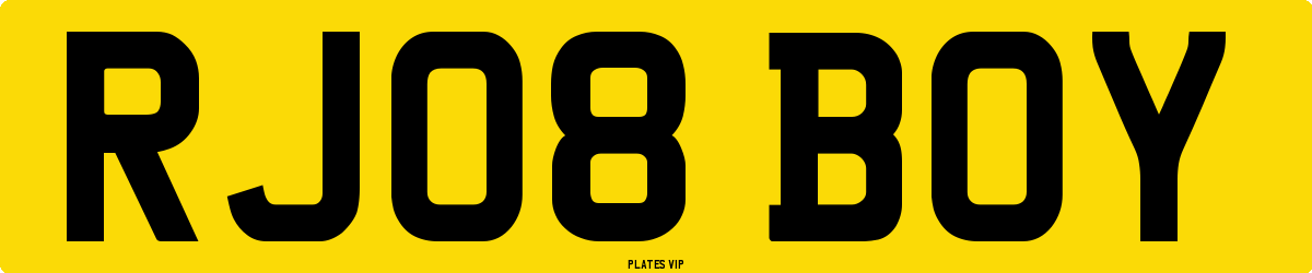 RJ08 BOY Number Plate