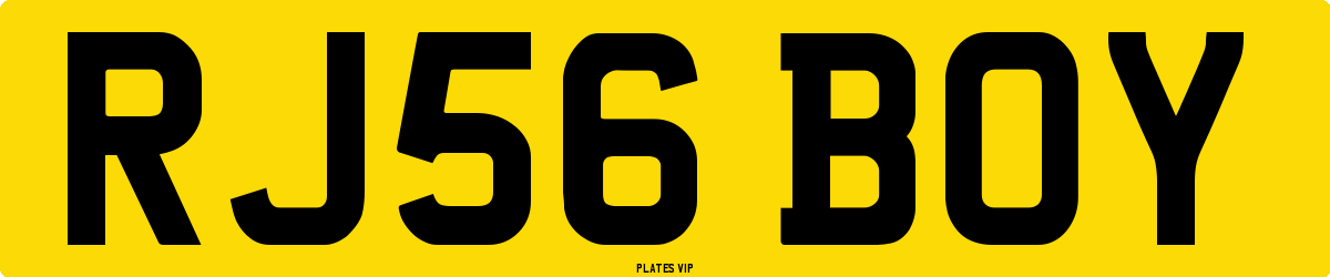 RJ56 BOY Number Plate