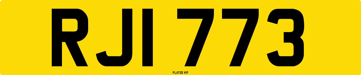 RJI 773 Number Plate