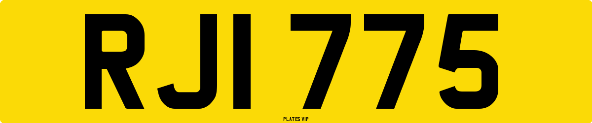 RJI 775 Number Plate