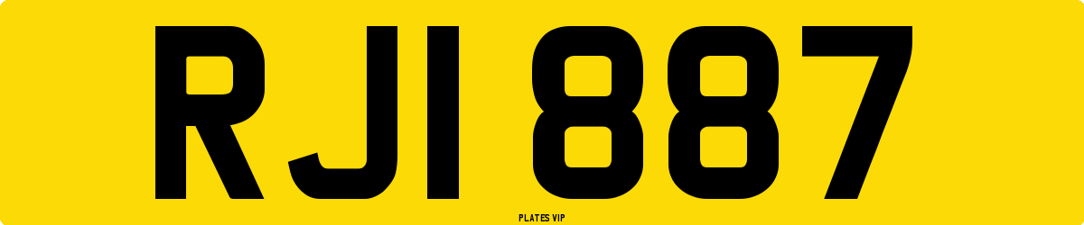 RJI 887 Number Plate