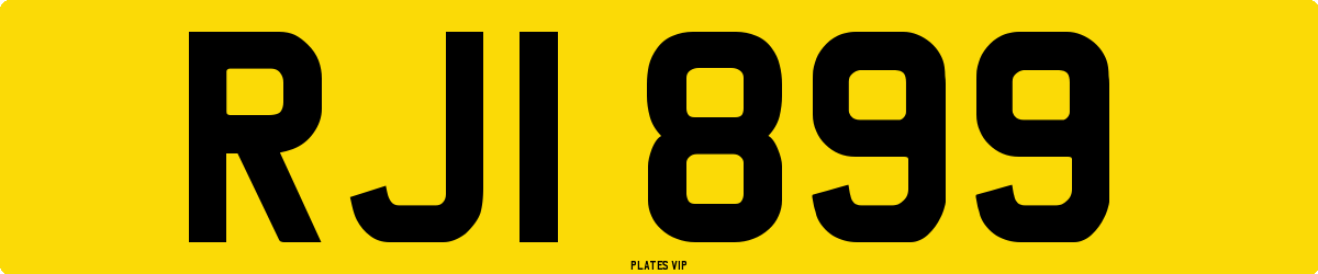 RJI 899 Number Plate