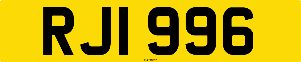 RJI 996 Number Plate