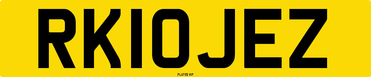 RK10JEZ Number Plate