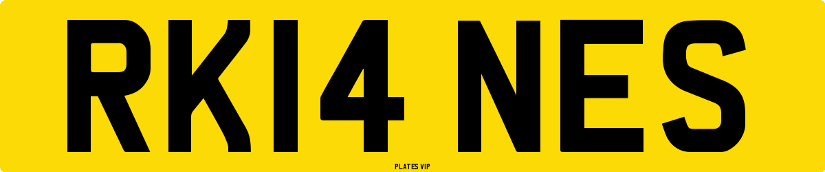 RK14 NES Number Plate