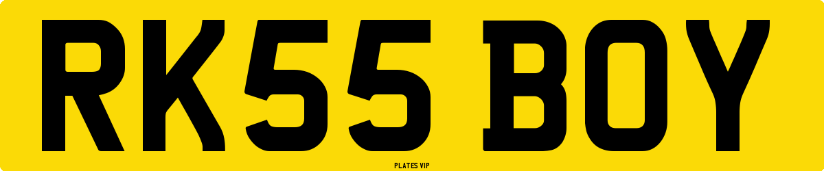 RK55 BOY Number Plate