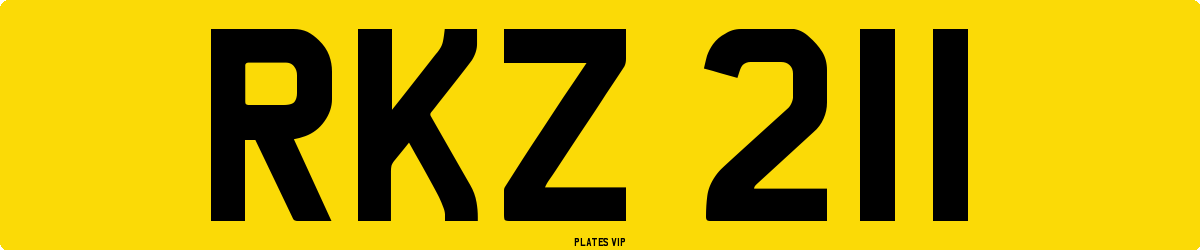 RKZ 211 Number Plate