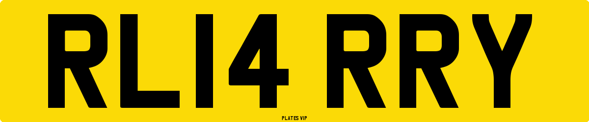 RL14 RRY Number Plate