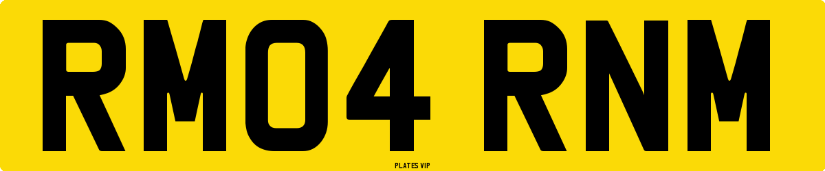 RM04 RNM Number Plate
