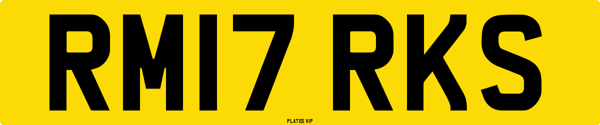 RM17 RKS Number Plate