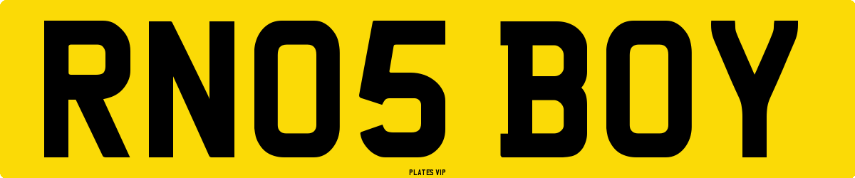 RN05 BOY Number Plate