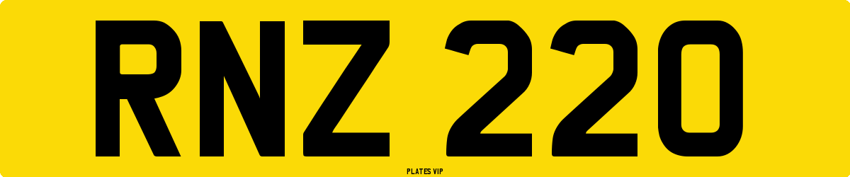 RNZ 220 Number Plate