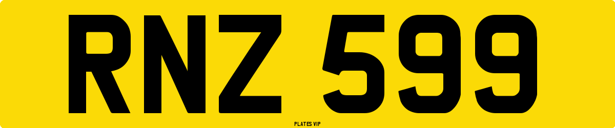 RNZ 599 Number Plate